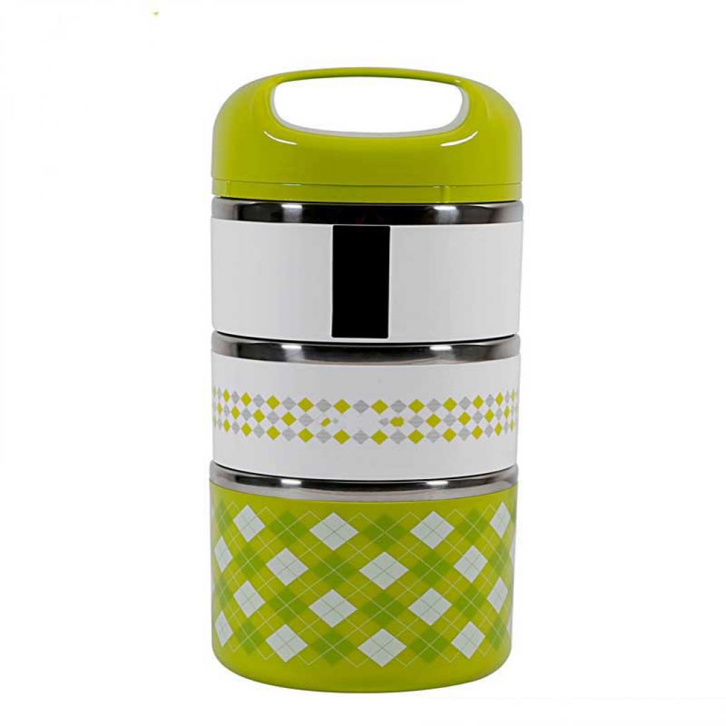 Tedemei Premium Three Layer Green Lunch Box